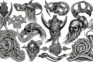 Viking Valk knot tattoo idea