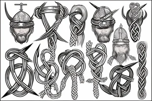 Viking Valk knot tattoo idea