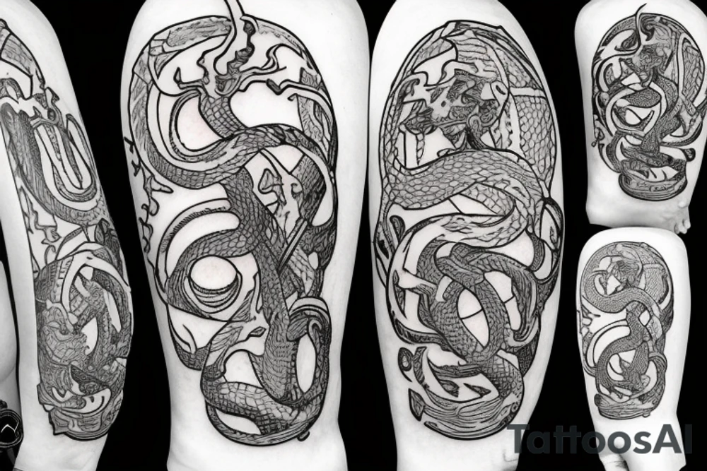 a sword attacking a shield and snakes around them tattoo idea a sword attacking a shield and snakes around them tattoo idea