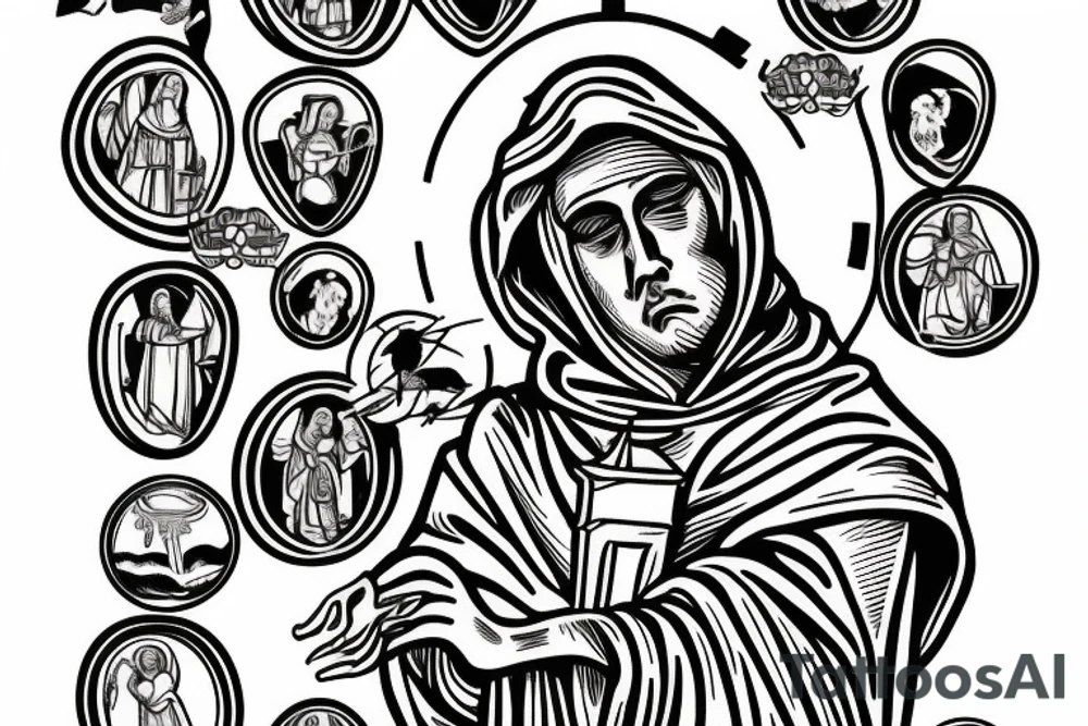 Saint anthony of padua tattoo idea