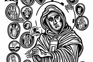 Saint anthony of padua tattoo idea