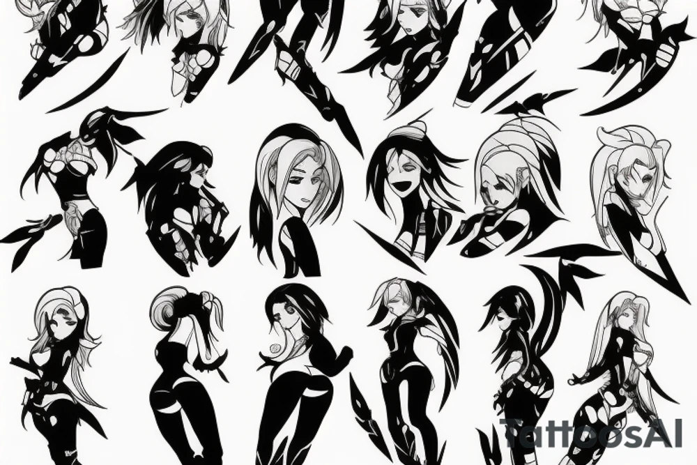 Mercy overwatch booty tattoo idea