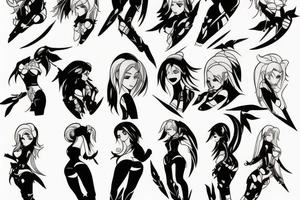 Mercy overwatch booty tattoo idea