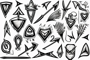 Compos with a arrow tattoo idea