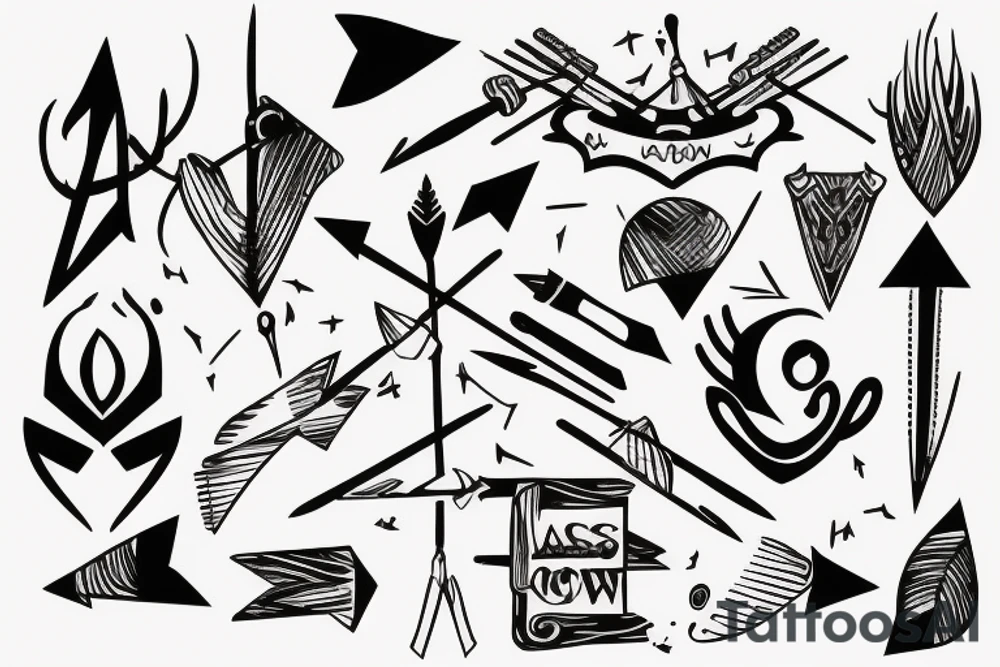 Compos with a arrow tattoo idea