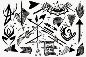 Compos with a arrow tattoo idea