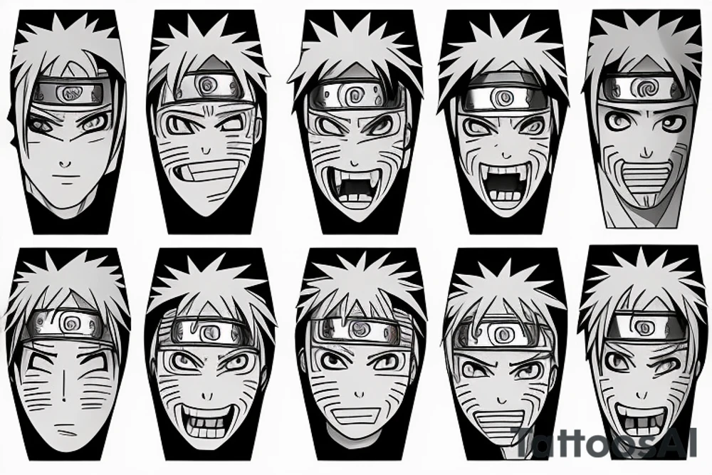 naruto theme for full arm tattoo idea