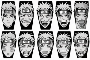 naruto theme for full arm tattoo idea