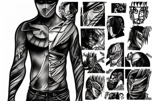 kakashi full arm tattoo idea