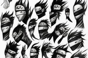kakashi full arm tattoo idea
