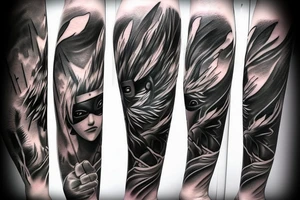 kakashi full arm tattoo idea