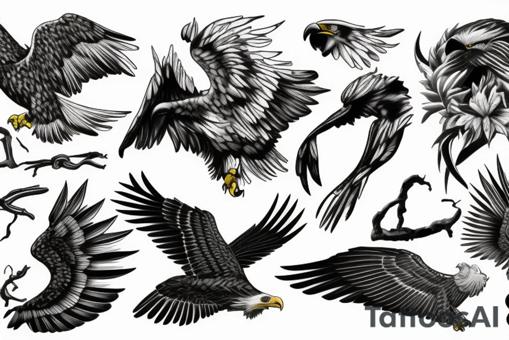 Eagle statue tattoo idea