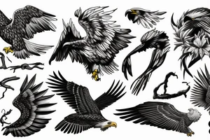 Eagle statue tattoo idea