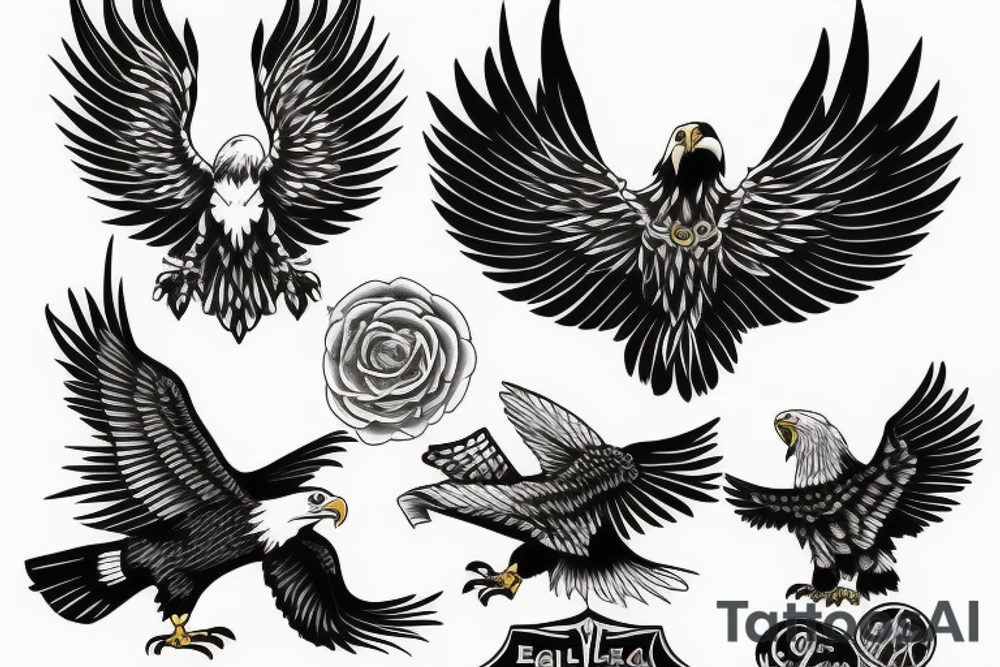 Eagle statue tattoo idea