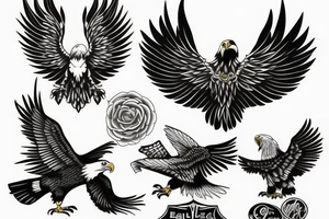 Eagle statue tattoo idea