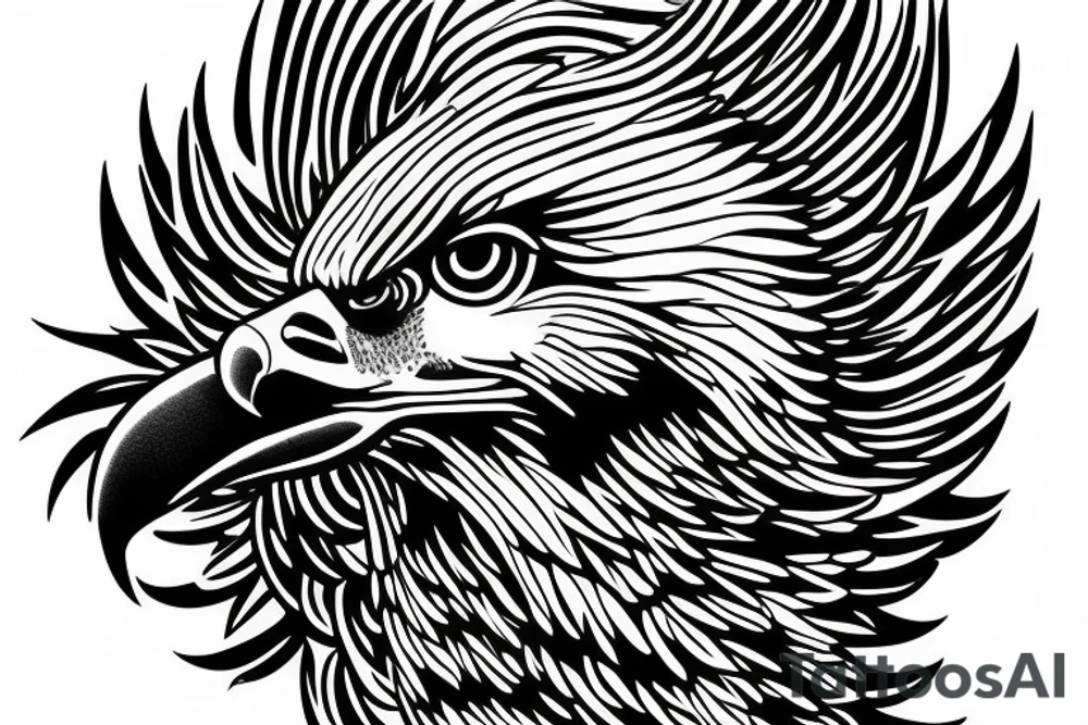 Eagle statue tattoo idea