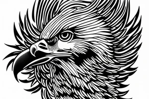 Eagle statue tattoo idea