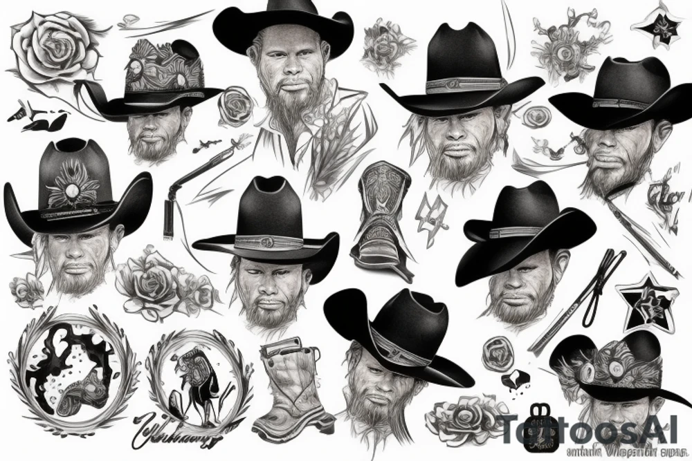 Western cowboy tattoo idea