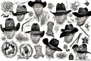 Western cowboy tattoo idea