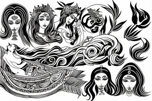 ancient goddess tattoo idea