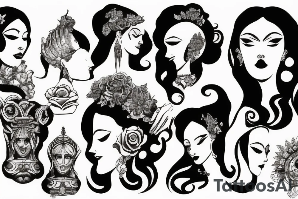 ancient goddess tattoo idea
