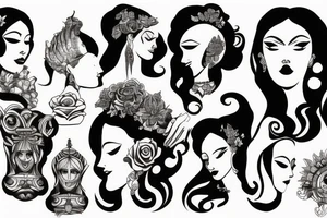 ancient goddess tattoo idea