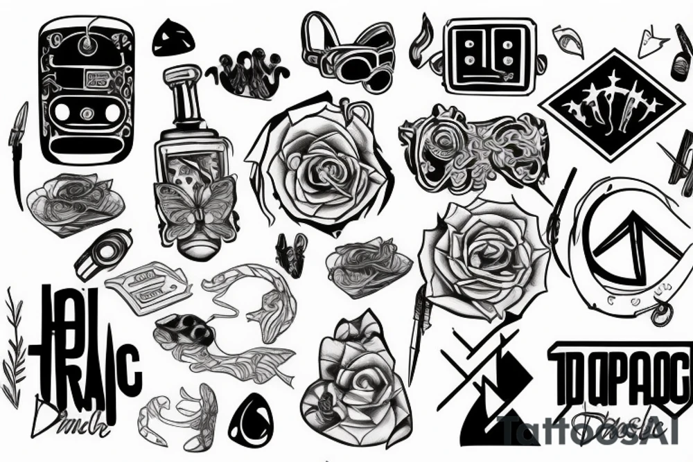trap music lover tattoo idea
