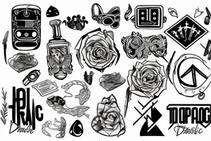 trap music lover tattoo idea