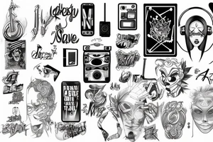 trap music lover tattoo idea