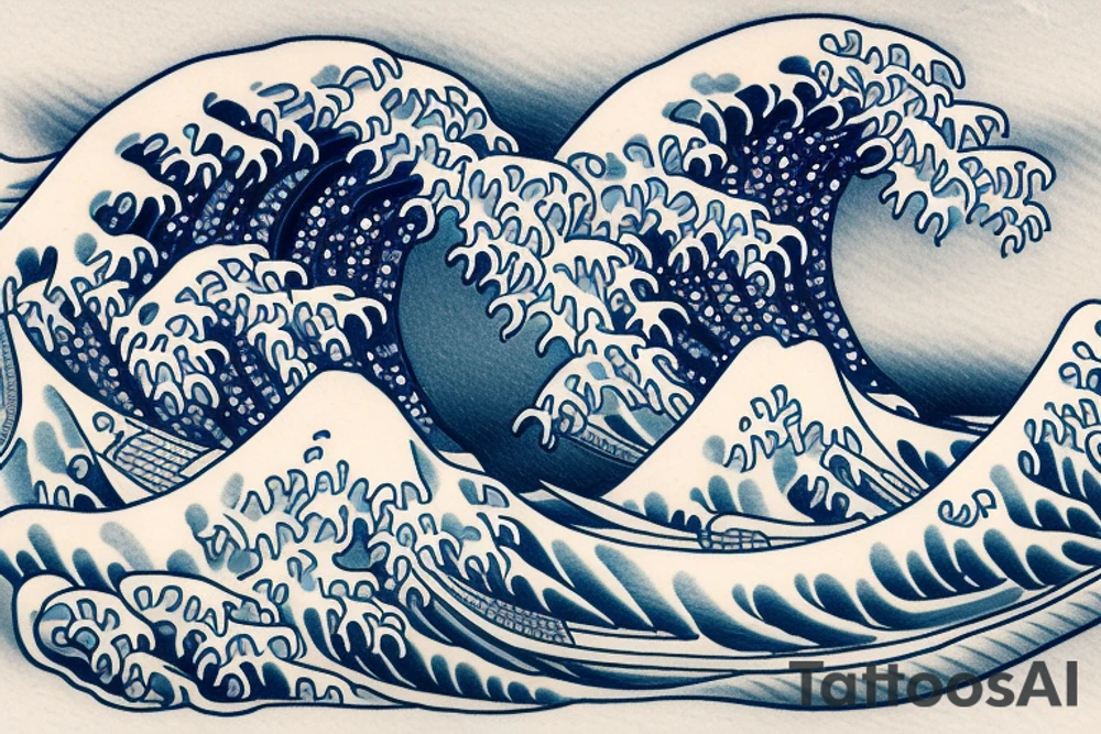 great wave of kanagawa tattoo idea