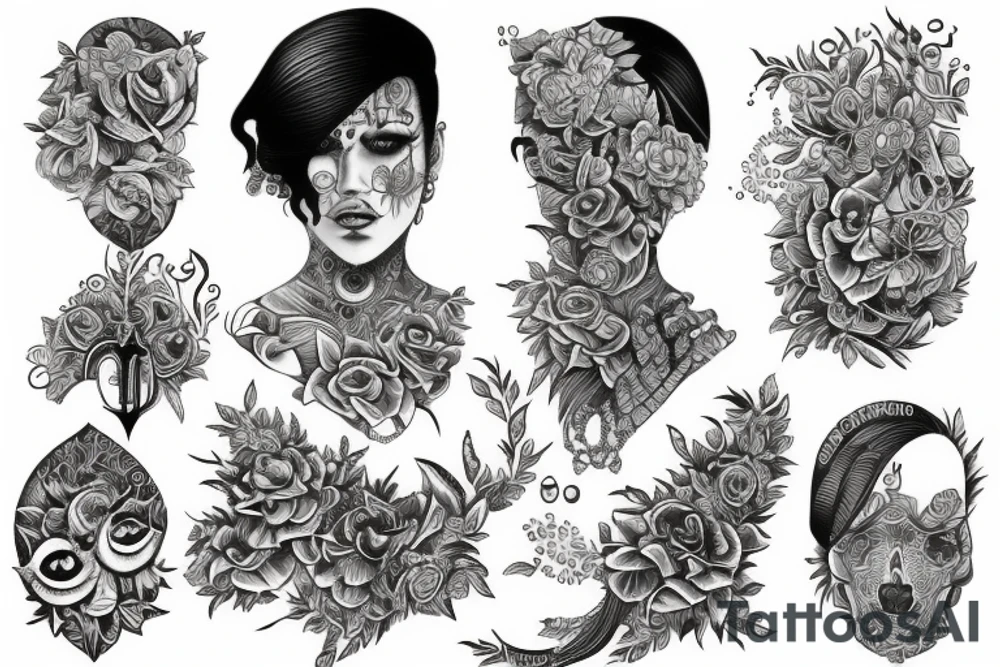 Combination of the words Riva Rashmi tattoo idea
