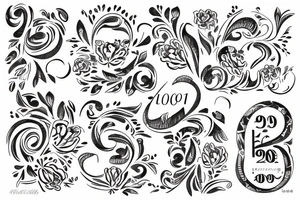 The name „Lilly“ in fineline with the dates „06.04.2001 - 29.09.2021“ tattoo idea