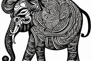 elephant, kerala, kathakali tattoo idea