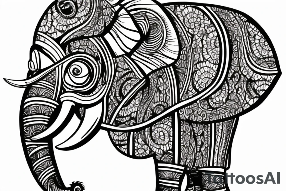 elephant, kerala, kathakali tattoo idea