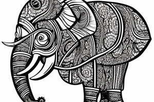 elephant, kerala, kathakali tattoo idea