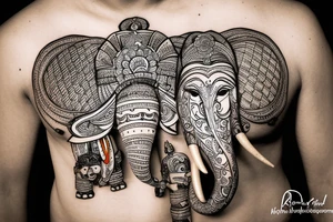 elephant front, kerala, kathakali, theyam tattoo idea