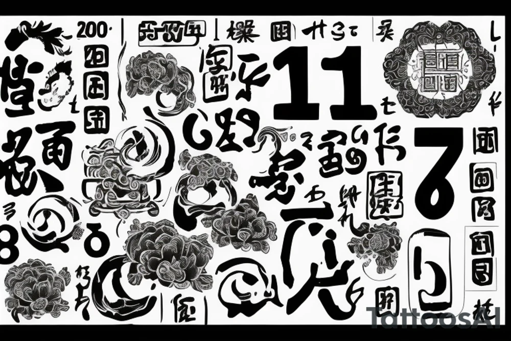 A doorway with the number 16 on it in a chinese theme tattoo idea