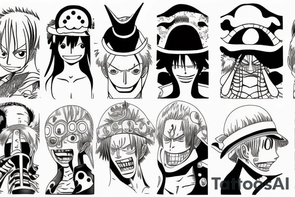 One piece anime tattoo idea