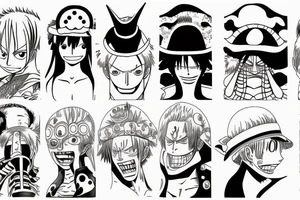 One piece anime tattoo idea