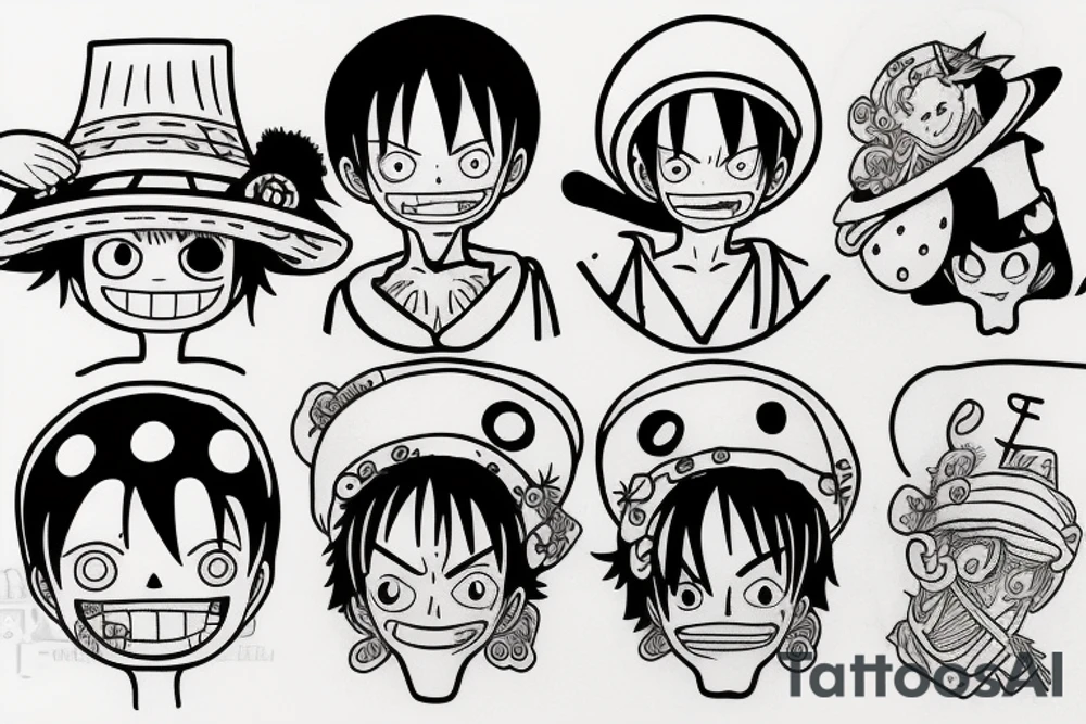 One piece anime tattoo idea