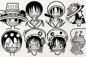 One piece anime tattoo idea