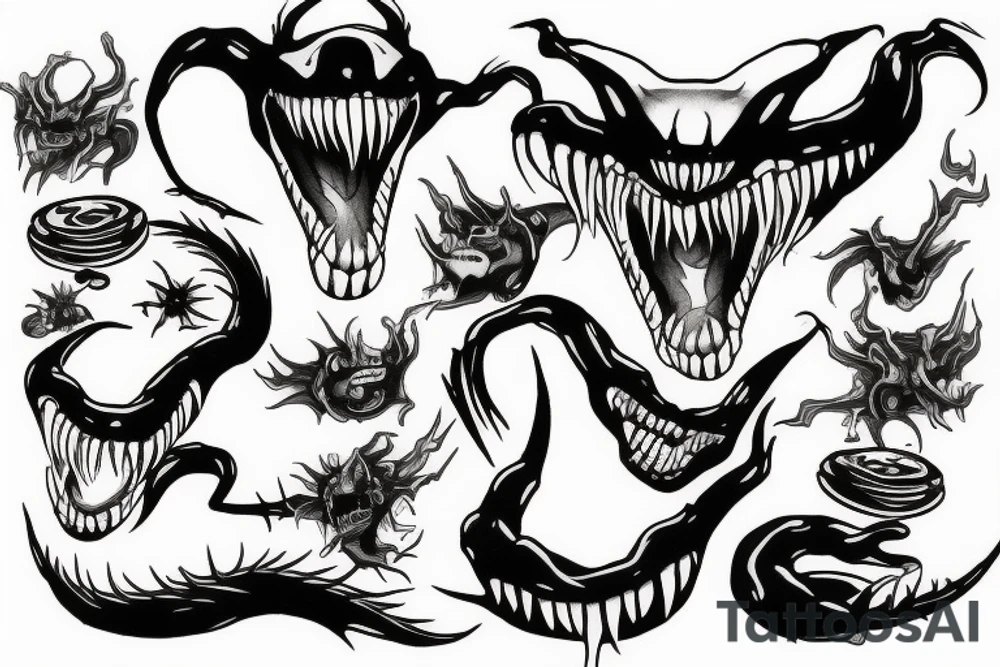 Venom dripping tattoo idea