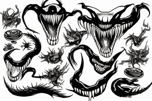 Venom dripping tattoo idea