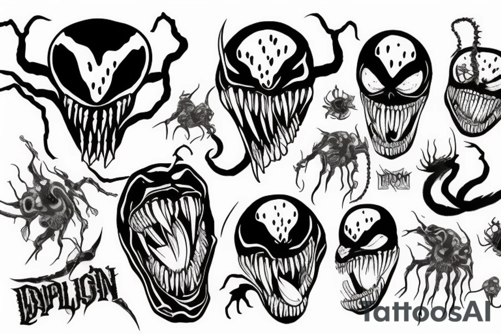 Venom dripping tattoo idea