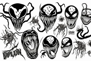 Venom dripping tattoo idea