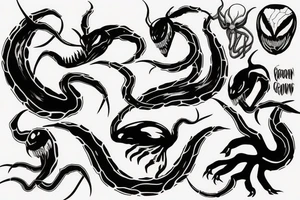 The name venom growing tattoo idea