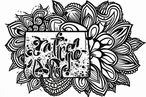 tattoo for late grandmother with sun and 
chrysanthemum and the date 06.07.1955 and infinity sign tattoo idea