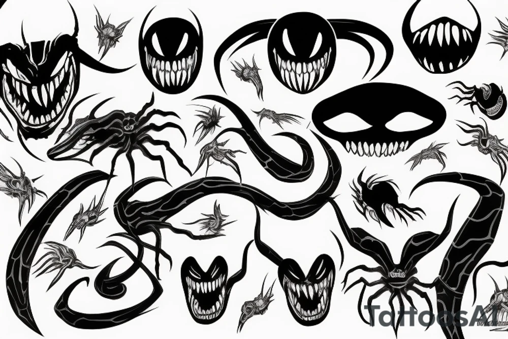 venom spreading tattoo idea