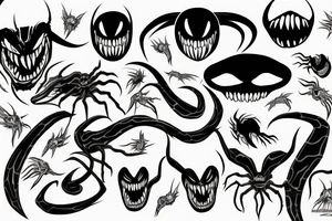 venom spreading tattoo idea