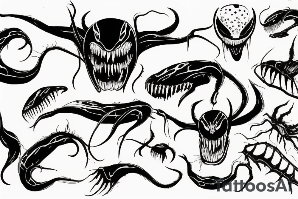 venom spreading tattoo idea